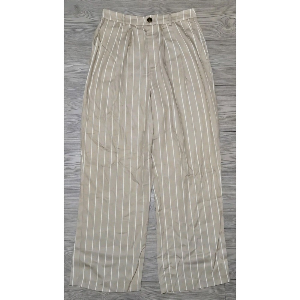 Kitri Trousers Womens Size‎ 8 Beige White Pants 100% Lyocell